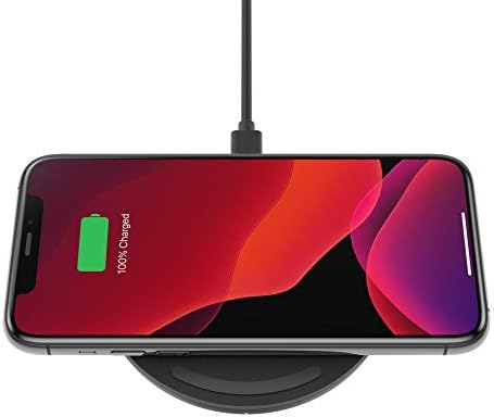 Belkin 10 W Qi-Certified Fast Wireless Charging Pad – Effortless Power for i Phone, Samsung Galaxy, Pixel & Air Pods Pro – Sleek Black Design for Tangle-Free Streaming and Music – Universal Compatibility with Safety Features for Overheating Protection – Essential Accessory for Modern Tech Users