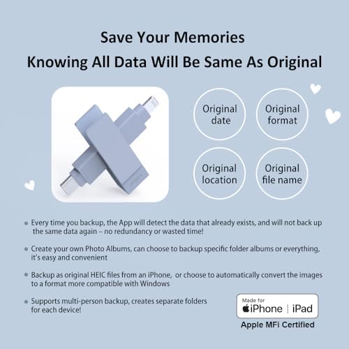 256 GB i Xflash USB Type C & Lightning Photo Backup Stick – Apple MFi Certified Storage Solution for i Phone & i Pad – Effortless Photo and File Transfer with High-Speed Performance – Ultimate Dual Compatibility for Travelers and Photographers