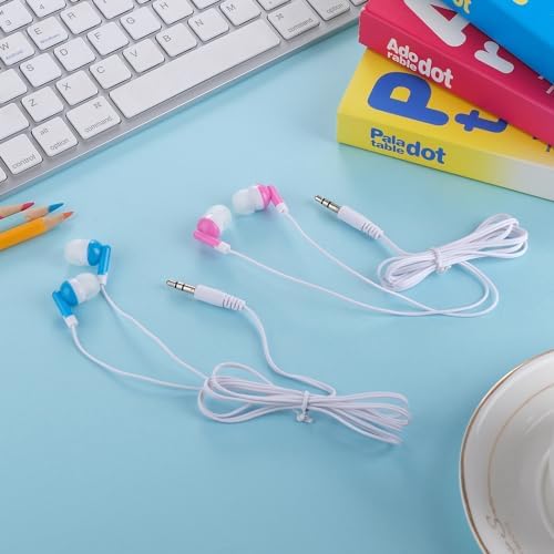 Bulk 60-Pack Colorful Student Earbud Headphones – Classroom & Library Essential, Individually Bagged for Easy Distribution – Lightweight, Durable, and Universally Compatible – Transform Learning with Engaging Audio Experiences