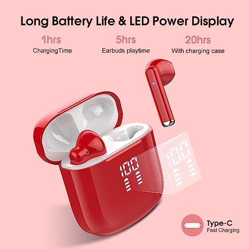 Elevate Your Audio Experience with OYIB Bluetooth 5.3 Wireless Earbuds – Advanced Noise Cancelling Earphones Featuring 4-Mic Clarity, Touch Control, and IPX7 Waterproof Design for Enhanced Workout Performance – LED Battery Display for Real-Time Monitoring and Effortless Connectivity