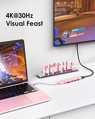 Elevate Your Connectivity with the LENTION USB C Hub: 100 W Fast Charging, 4 K HDMI Output, Dual Card Reader, and Versatile USB 3.0/2.0 Compatibility for Mac Book Pro, Mac Air, Surface, Chromebook, and More – Sleek Space Gray Design for Professionals and Creatives Seeking Enhanced Performance and Productivity