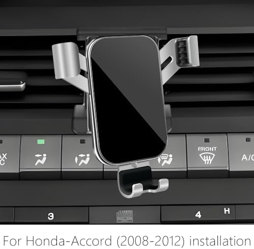 Enhanced Car Phone Holder for Honda Accord 2008-2012 – Secure Smartphone Mounting for Safe Navigation and Hands-Free Calls – Compatible with LX, LX-P, SE, EX, EX-L, and LX-S Models – Durable Vent Cradle with Adjustable Design for Optimal Convenience – Elevate Your Driving Experience with This Essential Auto Interior Accessory