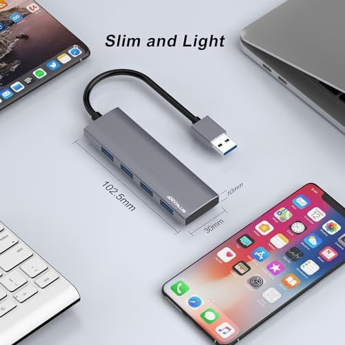 Unlock Seamless Device Connectivity with Our Compact 2 ft USB 3.0 Hub & Multiport Splitter – High-Speed Adapter for Laptops, PCs, i Macs & More – Effortlessly Connect Multiple Devices for Enhanced Productivity on the Go!