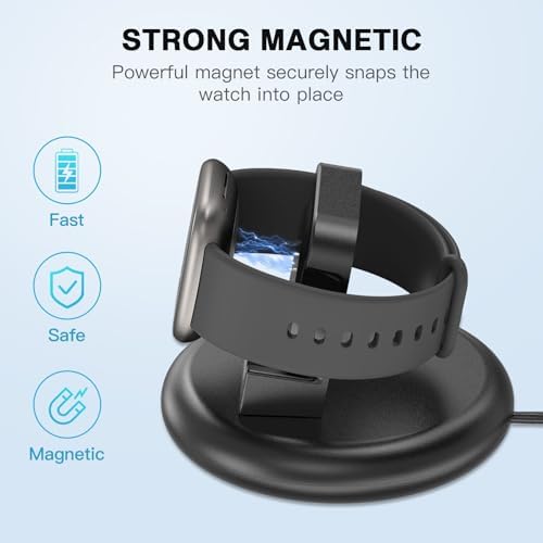 Fitbit Ace LTE Charging Dock with Secure Anti-Slip Base & 4.4 Ft USB Power Cable – Ultimate Charging Station for Kids’ Smartwatches, Travel-Friendly Design for Home & On-the-Go Use (Black)