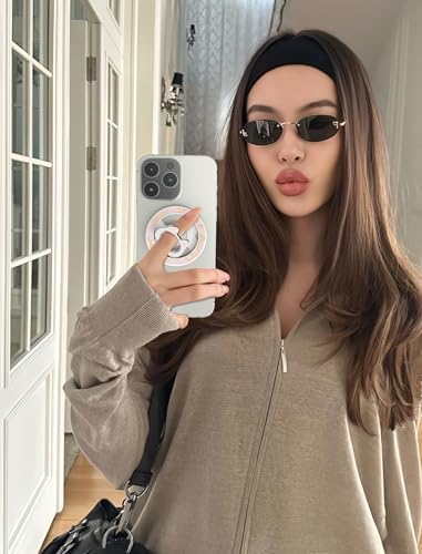 Adorable Cartoon Cat Magnetic Phone Ring Holder for i Phone 12-16 Series – Adjustable Stand & Removable Snap for Effortless Hands-Free Use – Enhanced Wireless Charging Capability & Secure Grip, Perfect for On-The-Go Fun