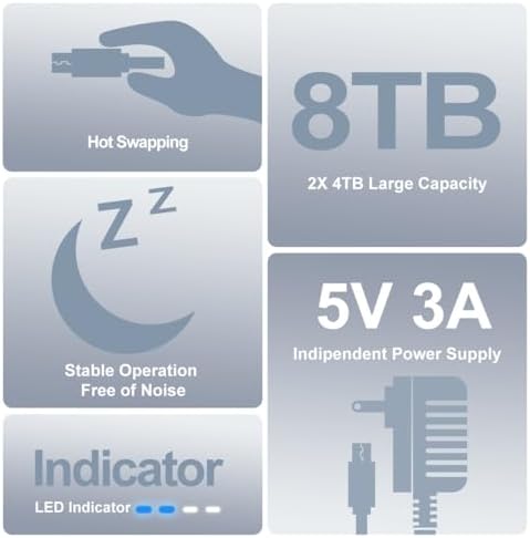 MAIWO M.2 NVMe Dual Bay SSD Cloner – High-Speed 20 Gbps USB-C Enclosure for Effortless Data Duplication, Supports M-Key PCIe NVMe/AHCI Up to 16 TB, Ideal for Seamless Backup and Migration, Compact Design for Ultimate Portability and Efficiency