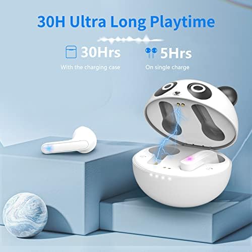 Kids’ Bluetooth 5.1 Wireless Earbuds – Adorable Waterproof Earphones with Dual Mics, 36-Hour Playtime, Hi-Fi Stereo Sound, and Gaming Mode – Perfect for Active Young Listeners and Learning on the Go