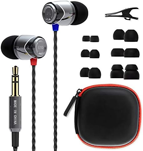 Sound MAGIC E10 Wired Earphones: High-Fidelity Stereo Earbuds with Noise Isolation and Powerful Bass – Tangle-Free Comfort in Sleek Gunmetal Finish for Ultimate Audio Experience