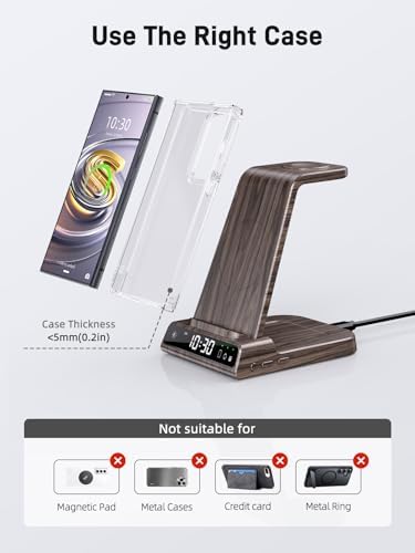 Ultimate 3-in-1 Wireless Charger for Samsung Devices – Fast Charging Station for Galaxy S24 Ultra, S23 Ultra, Z Flip 5, Fold 5, Galaxy Buds & Watch 6/5/4/3 – Effortless Compatibility & Sleek Design for Modern Living