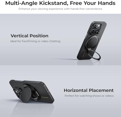 Premium BENKS Magnetic Phone Grip Ring Holder for Mag Safe – 360° Rotatable Adjustable Stand for i Phone 16/15/14/13/12 Series – Sleek Black Design for Enhanced Security and Hands-Free Comfort – Ideal for On-the-Go Usage and Effortless Device Control