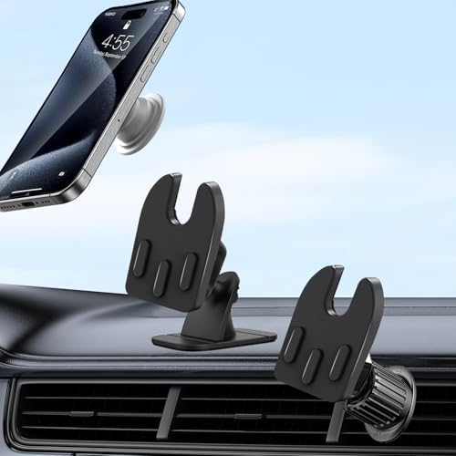 Revolutionary CD Slot Phone Holder for Enhanced Driving Convenience – 360° Rotatable Car Mount, Compatible with Pop Sockets and Mag Safe Wallets, Sleek Black Design for Maximum Stability and Safety