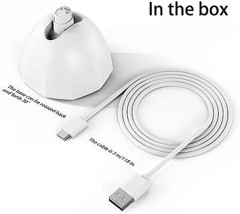 Wired Charging Stand for Google Nest Cam Battery – 9.8 Feet Cable Base for Seamless Power & Enhanced Security – Stylish White Design for Smart Home Setup – Reliable Accessory for Nest Cam Battery Users