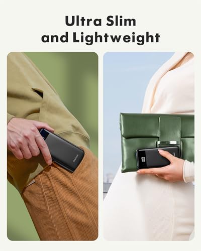 Sleek 10,000 m Ah Multi-Device Portable Charger with Built-In Cables – High-Speed 3 A Power Bank for i Phone, Samsung, Pixel, LG, Moto, i Pad – Ultimate Travel Essential with 6 Outputs for Effortless Charging on the Go