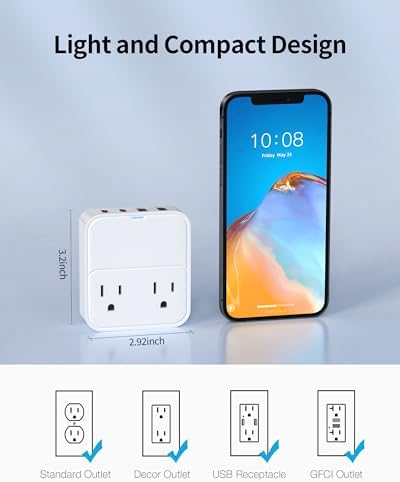 Sleek 20 W Dual USB C Charger Block – Fast Charging Power Adapter for Home, Travel, Office & School – Compact Multi-Device Wall Charger with Advanced Safety Features and Universal Compatibility