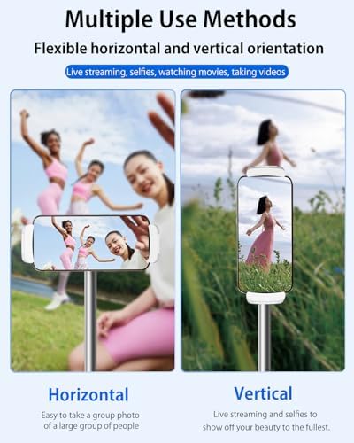 Versatile Adjustable Tablet Floor Stand Holder: 360° Rotatable Design for All Devices (4″-12.9″) – Height Adjustable (12-34.6 inches) with Sturdy Base – Ideal for i Pad, i Phone, Kindle, Switch – Sleek White Finish for Modern Home or Office Use – Enhance Your Productivity and Entertainment Experience