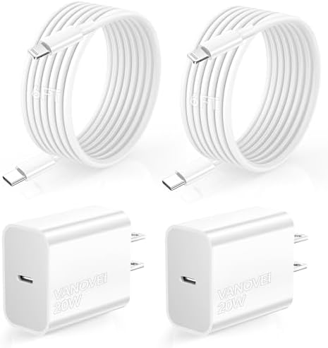 Rapid Charge Power Duo: 6 FT USB-C Wall Charger & Cables for i Phone 16, 15, Pro Max, i Pad Pro, Samsung S23 & Android – Unmatched Speed & Universal Compatibility for All Devices – Perfect for Home & Travel Use