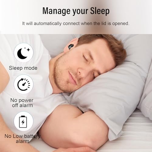 Ultra-Comfort Sleep Earbuds with Advanced Bluetooth 5.4 – Perfectly Designed for Side Sleepers, 47 Hours of Uninterrupted Playtime, Ideal for Meditation, Travel, and Relaxation, Premium Sound Quality & Ergonomic Fit for Ultimate Comfort