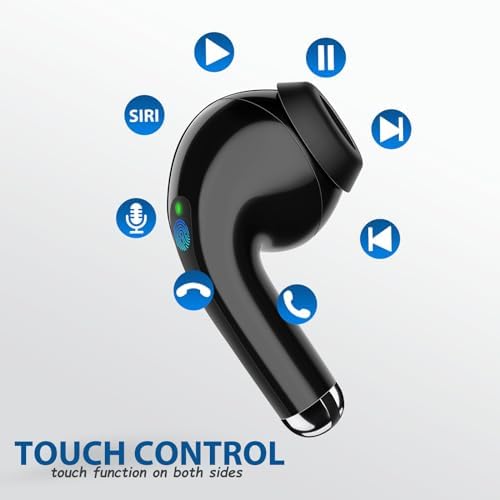 Stylish Pink Wireless Earbuds with Advanced Touch Control – Bluetooth 5.3 Compatibility for Samsung S25/S24 Ultra/S23 FE/S22+/S21 & i Phone 16/15 Pro Max/14 Plus/Pixel 9 XL – Ergonomic Comfort for Extended Listening and Clear Calls