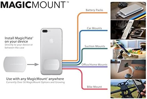 Scosche Magic Mount Pro MPD2 PK-UB: Advanced Magnetic Car Phone Holder for i Phone & Android – 360° Adjustable Hands-Free Driving Solution – Secure & Stable 2-Pack for Ultimate Convenience – Universal Compatibility for All Devices