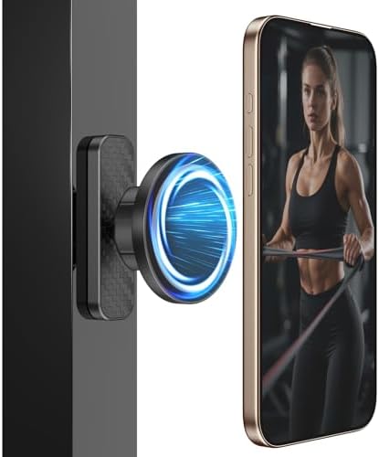 Innovative Mo Ko Dual Magnetic Phone Holder: 360° Adjustable Mount for i Phone 12-16 Series & Mag Safe – Portable Gym Accessory for Workouts, Golf Carts, and Cars – Ultimate Stability and Versatile Design for Fitness Enthusiasts