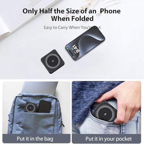 Ultimate 3-in-1 Magnetic Wireless Charger Stand for i Phone 16/15/14/13/12, Air Pods, and Apple Watch Series – 15 W Fast Charging Station with Enhanced Compatibility for All Apple Devices – Sleek Black Design for Effortless Desk Organization and Safe Charging Solutions