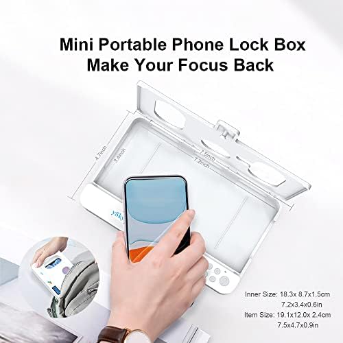 Portable Smart Auto Phone Timer Lock Box for iPhone and Android Phones, Self-Control Timer Locker to Help Kids,Students, Adults Focus Back,Prevent Excessive Games, Mobile Phone Addiction(White) – Enhanced Compatibility and Speed