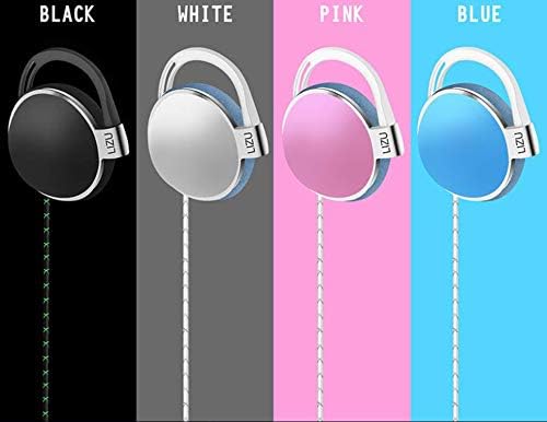 C-YOUNG Secure Fit Clip-On Earphones – Premium Over-Ear Stereo Headphones for Intense Workouts, Compatible with i Phone & Android – Lightweight, Sweat-Resistant with Built-in Microphone for Hands-Free Calls, Stylish Blue Design for Active Lifestyles