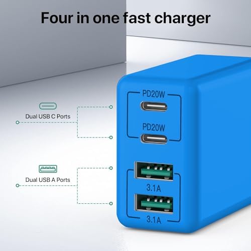 Revolutionize Your Charging Routine with Our 4-Port USB Wall Charger – Ultra-Fast QC 3.0 Adapter for i Phone 12-15, LG, Google Pixel & More – Compact, Reliable Power Solution for Home and On-the-Go Charging