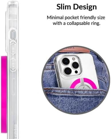 Transform Your i Phone 16, 15, 14, 13, 12 with VELVET CAVIAR’s Amethyst Purple Leopard Mag Safe-Compatible Grip – Stylish Magnetic Ring Holder & Adjustable Stand for Effortless Hands-Free Viewing, Secure Texting, and Enhanced Usability – Elevate Your Mobile Experience with Durable, Lightweight, and Customizable Accessory