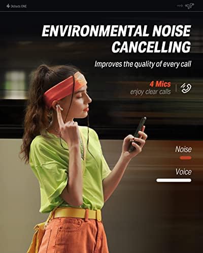 Donner Dobuds ONE Wireless Earbuds – Advanced Bluetooth 5.2 Noise Cancelling Earphones with 4-Mic Clarity, Custom EQ Sound Tuning App, 32-Hour Battery Life & Fast Charging – Optimal for Unmatched Audio Clarity and Everyday Convenience