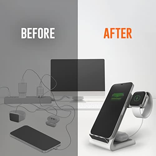 Effortlessly Charge All Your Devices with the STM Charge Tree Swing 3-in-1 Qi-Certified Wireless Charging Station – Fast 15 W Multi-Device Power Hub for i Phone, Samsung, Android, Air Pods & Apple Watch – Sleek Black Design Perfect for Home or Office Use – Streamline Your Charging Routine and Eliminate Clutter while Enjoying Safe, Reliable Power for All Your Essentials.