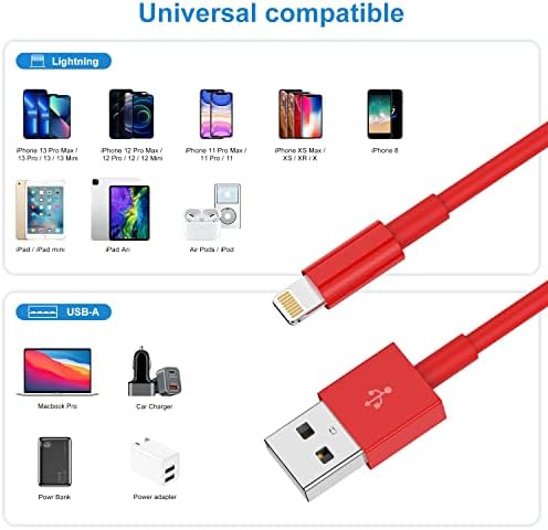 Upgrade Your Charging Game with 3-Pack 10 Ft MFi Certified i Phone Charger Cables – High-Speed USB to Lightning Power Cords for i Phone 14, 13, 12, 11 Pro Max, Mini & More – Durable, Flexible & Stylish Blue Design for Ultimate Convenience and Longevity