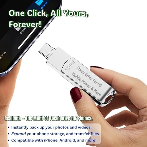 FYRIS 3-in-1 i Phone Flash Drive – 256 GB MFi Certified External Storage for Photos and Videos | USB, Type-C, Lightning Compatibility | Sleek Skull Design for i Pads, Galaxy Phones, Macs, and PCs | High-Speed Data Transfer for Effortless File Management