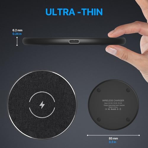 Rapid Charge 30 W Wireless Charging Pad for i Phone 15-8, Samsung Galaxy S24-S8, Air Pods & More – Ultra-Fast Qi-Certified Charger for Home & Office, Sleek Design for Clutter-Free Charging Experience