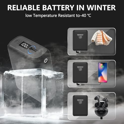 Ultimate 10000 m Ah Power Bank for Heated Vests – Versatile 7.4 V/5 V Battery Pack with DC, USB, and Type-C Outputs, Lightweight Design and LED Display for Outdoor Enthusiasts – Charge Your Devices While Staying Warm