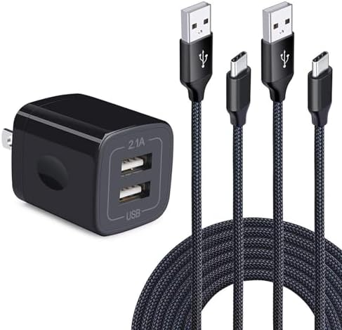 Ultimate Fast Charging USB Wall Charger Block with Dual Ports & 3 Pack 6 ft Type C Cables – Ideal for Samsung Galaxy S24/S23/S22/S21, i Phone 16/15, Google Pixel 9/8 Pro – Enhanced Compatibility & Speed for All Your Devices