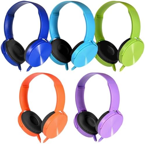 Exceptional Wireless Comfort for Learning – 2 Pack Kids Headphones with Soft Swivel Ear Pads for Engaging Online Education, Stylish Light Blue & Purple On-Ear Designs Ideal for School Use and Virtual Classrooms, Durable Wired Connectivity for Laptops and Meetings