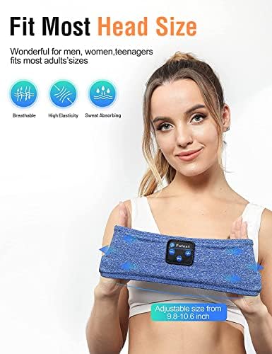 Fulext Bluetooth Sleep Headphones Headband – Ultimate Comfort for Side Sleepers, Thin HD Stereo Sound Quality – Ideal for Insomnia Relief and Travel Convenience – Perfect Gift for Men and Women – Enhanced Compatibility, Long-Lasting Battery Life for All Night Relaxation