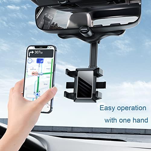 Revolutionary 360° Rotatable & Retractable Car Phone Holder – Adjustable Multifunctional Rearview Mirror Mount for All Mobile Devices with Secure Four-Clamp Design for Enhanced Safety and Convenience
