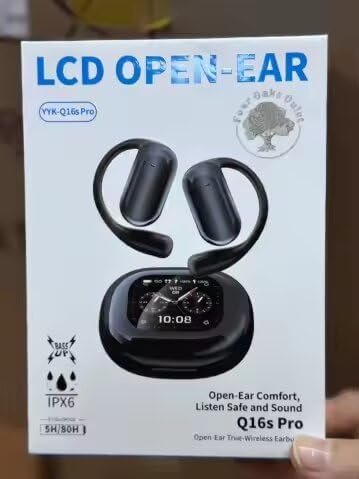 KDH Smart Bluetooth 5.4 Open Ear Wireless Earbuds – Cutting-Edge Noise Cancellation with Touchscreen Charging Case, IPX7 Waterproof Design for Ultimate Comfort and Safety on the Move, Ideal for Music Enthusiasts and Professionals