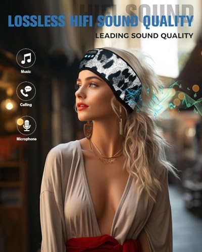 Transform Your Sleep and Workouts with Bluetooth 5.4 Sleep Headband Headphones – Ultra-Thin, Sweat-Resistant Comfort Meets Premium HD Sound for Active Lifestyles and Restful Sleep – Perfect Gift for Fitness Buffs and Music Lovers