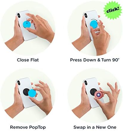 Marvel Captain America Mag Safe Pop Socket Grip – Secure Enamel Phone Holder with Kickstand, Wireless Charging Ready, Lightweight Design for Ultimate Usability and Marvel Fandom Style