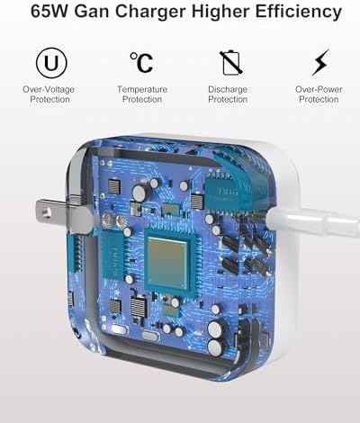 Rapid Charge 65 W Ga N Fast Charger for Samsung Galaxy Book Pro & Notebook Series – Lightweight USB-C Power Adapter with Enhanced Efficiency for Home, Office, and Travel – Ideal for NP950 QDB, NP930 QDB, NP935 QDC Models