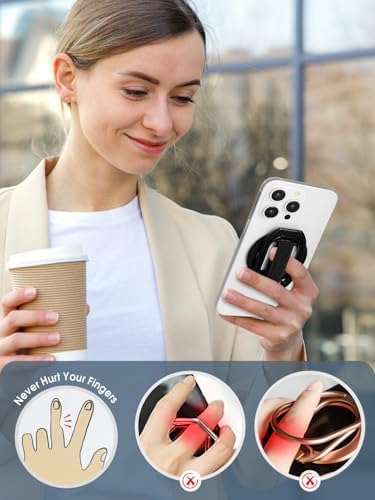Revolutionize Your Smartphone Handling with the Mindsky Aluminum Alloy Mag Safe Phone Ring Holder – Ultimate Grip for i Phone 16 Pro Max/15/14/13/12 & Android Devices, Lightweight with Secure Finger Strap, Stylish Durability for Everyday Use and Enhanced Safety
