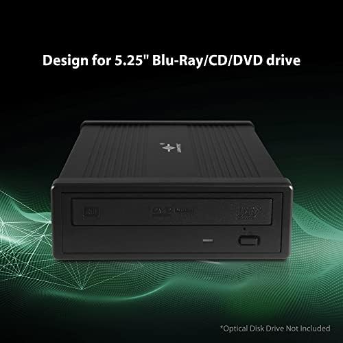 Vantec Nex Star DX2 USB 3.0 External Enclosure for 5.25″ Blu-Ray, CD, DVD SATA Drives – Second Generation, Tool-Free Setup, Premium Aluminum Alloy Design, Fast Data Transfer and Enhanced Durability for Media Storage Solutions