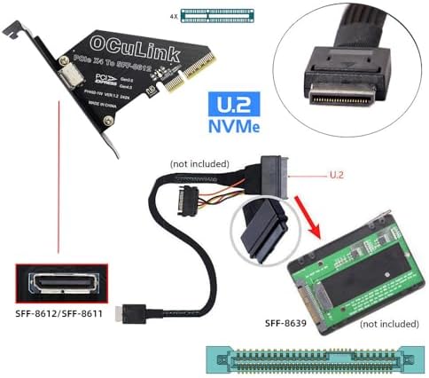 Elevate Your Computing Power: Cablecc SFF-8612 Oculink to M.2 NVMe PCIe SSD Enclosure Adapter for 2280 SSDs – Ultimate Speed and Compatibility Upgrade for Your Mainboard
