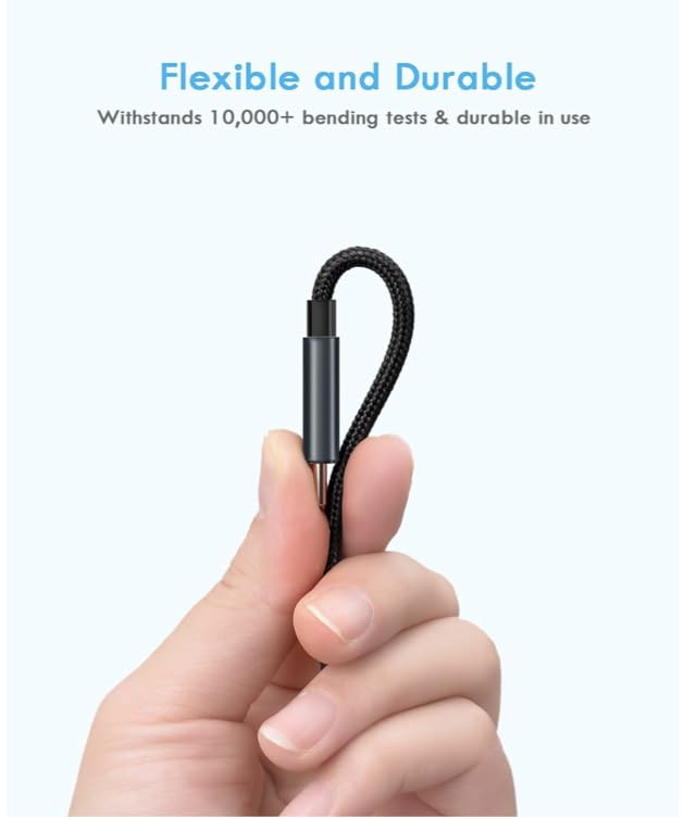 Versatile 3-in-1 Fast Charging Cable: Durable Braided Type-C, Micro USB & Lightning Connector for i Phone & Android Devices – Efficient Power Delivery & Tangle-Free Design for Ultimate Convenience