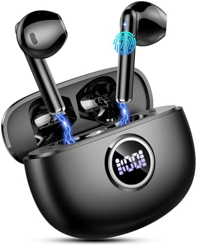 AOTONOK Premium Wireless Earbuds – Superior Hi-Fi Sound with Deep Bass, Advanced 4-Microphone ENC for Noise Isolation, IPX7 Waterproof Design, Up to 40 Hours Playtime with Fast Charge – Ideal Bluetooth Headphones for Active Lifestyles and Audio Enthusiasts