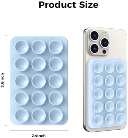 AHASTYLE Silicone Suction Phone Case Stand for iPhone 16/15/14/13/12 Series, Magnetic Suction Cup Phone Mount for iPhone MagSafe Phone Case, Mirror Shower Phone Holder, for TikTok Videos and Selfies – Enhanced Compatibility and Speed