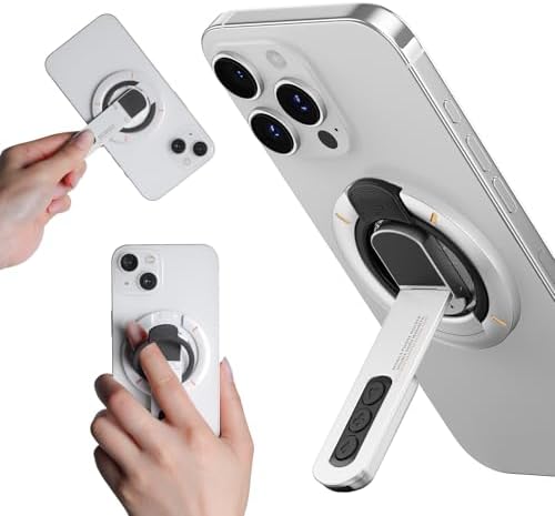 Versatile Magnetic Phone Grip and Adjustable Kickstand for i Phone 16/15/14/13/12 Series – Removable, Double-Sided Holder for Secure Handling and Hands-Free Viewing Solutions